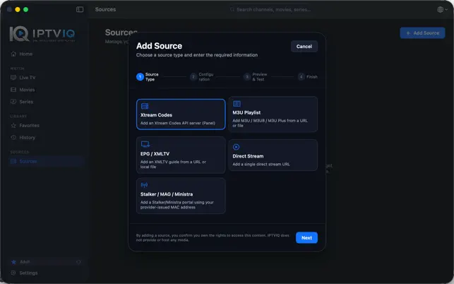 IPTVIQ player for mac